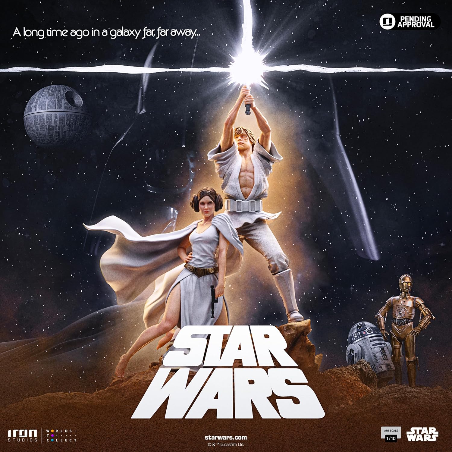 Iron Studios Statue Art Scale 1/10 Luke und Leia Star Wars 41 cm
