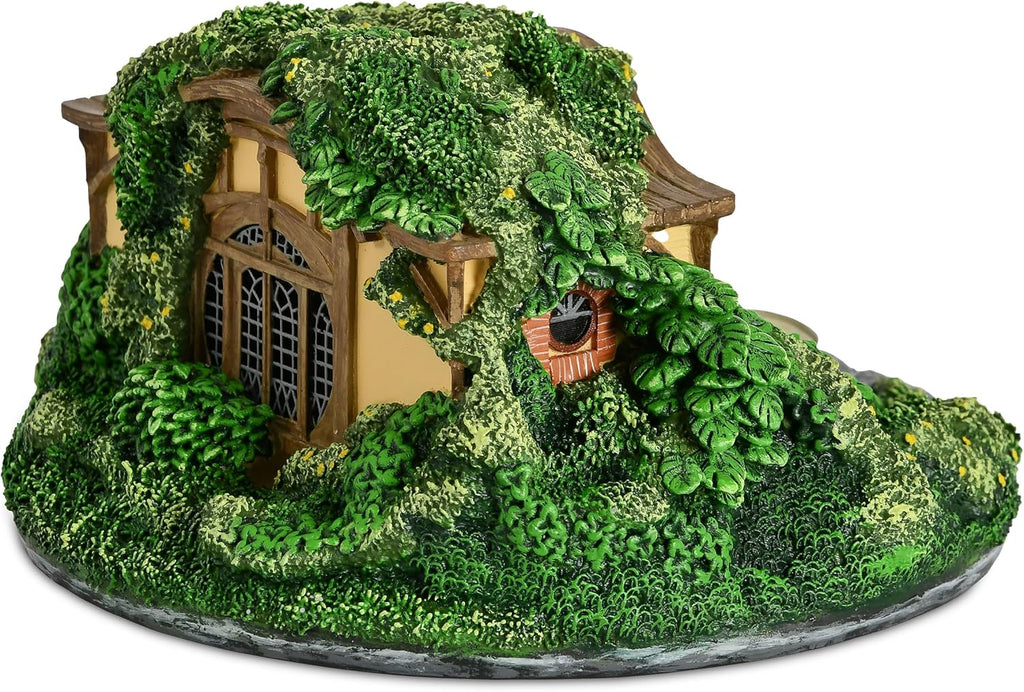 Elbenwald Der Herr der Ringe - Teelichthalter Hobbit Höhle Auenland Diorama 15,5 x 8,8 x 15,5 cm Resin Kerzen Durchmesser 4,5 cm