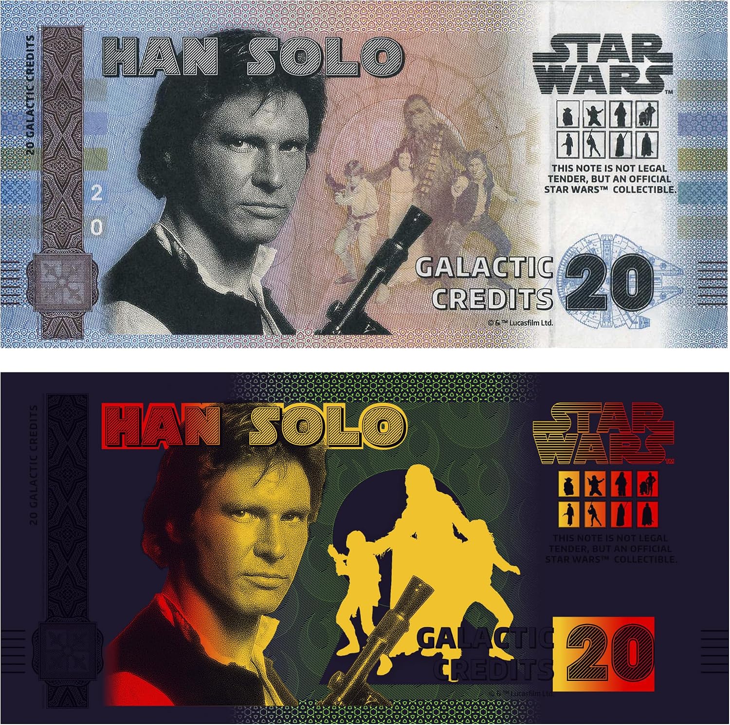 FANTASY CLUB Star Wars Original Han Solo Trilogie | Offizielles Merchandising | Limitierte Auflage mit goldenem Hologramm und UV-Effekten