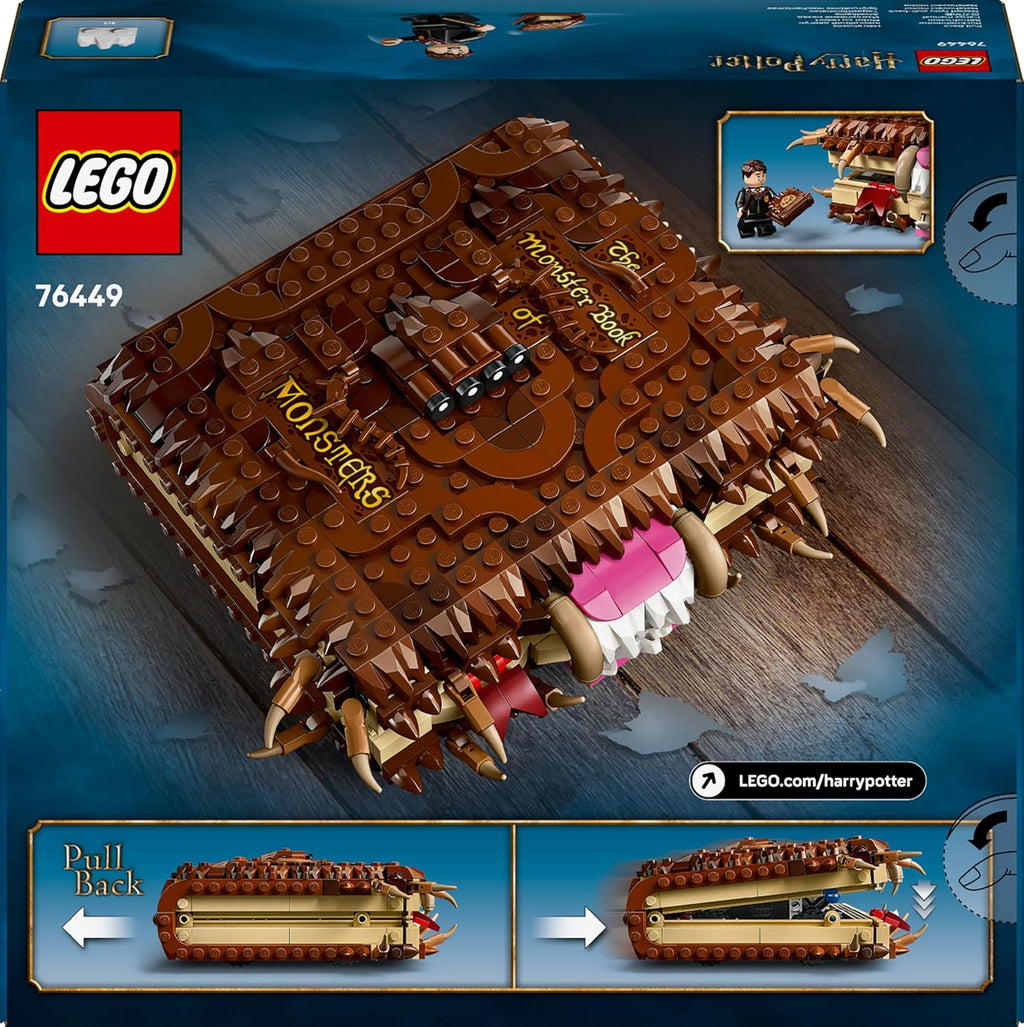LEGO Harry Potter The Monster Book of Monsters - Interactive Toy with Pull-Back Motor and Biting Mouth - with Neville Longbottom Mini-Figure - Gift for Kids, Harry Potter Fans - 76449
