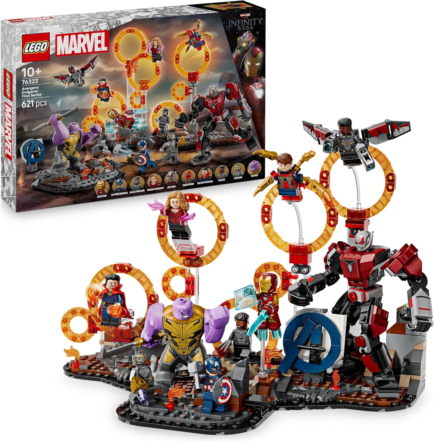LEGO ǀ Marvel Avengers: Endgame Letzter Showdown - Bauspielzeug mit 10 Minifiguren, darunter Captain America, Iron Man, Black Panther & Dr. Strange - Kreatives Geschenk für Jungen und Mädchen 76323