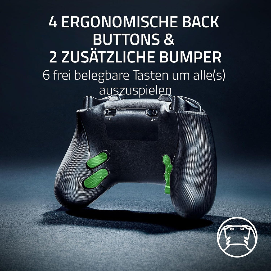 Razer Wolverine V3 Pro - Kabelloser Esports Controller für Xbox & PC (HyperSpeed Wireless, Mecha Tactile Action Buttons, Anti-Drift Hall Effect Analog Sticks, haptische Vibrationen) Schwarz