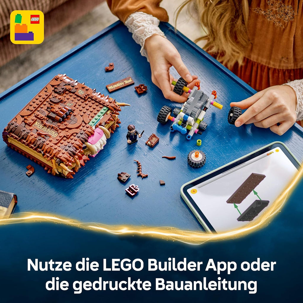 LEGO Harry Potter The Monster Book of Monsters - Interactive Toy with Pull-Back Motor and Biting Mouth - with Neville Longbottom Mini-Figure - Gift for Kids, Harry Potter Fans - 76449