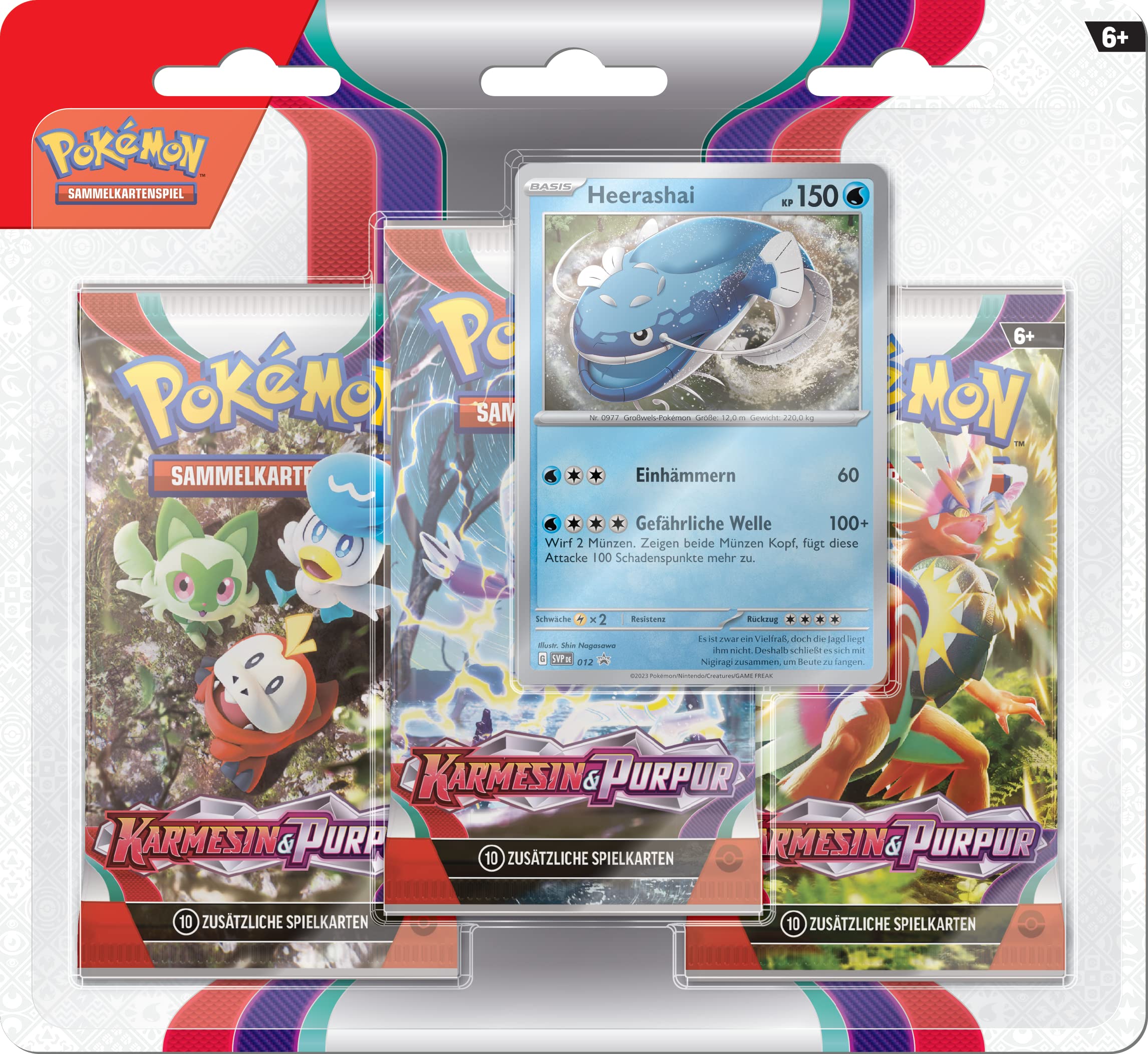 Pokémon-Sammelkartenspiel: Top-Trainer-Box Karmesin & Purpur (Koraidon) (9 Boosterpacks & Premium-Zubehör)