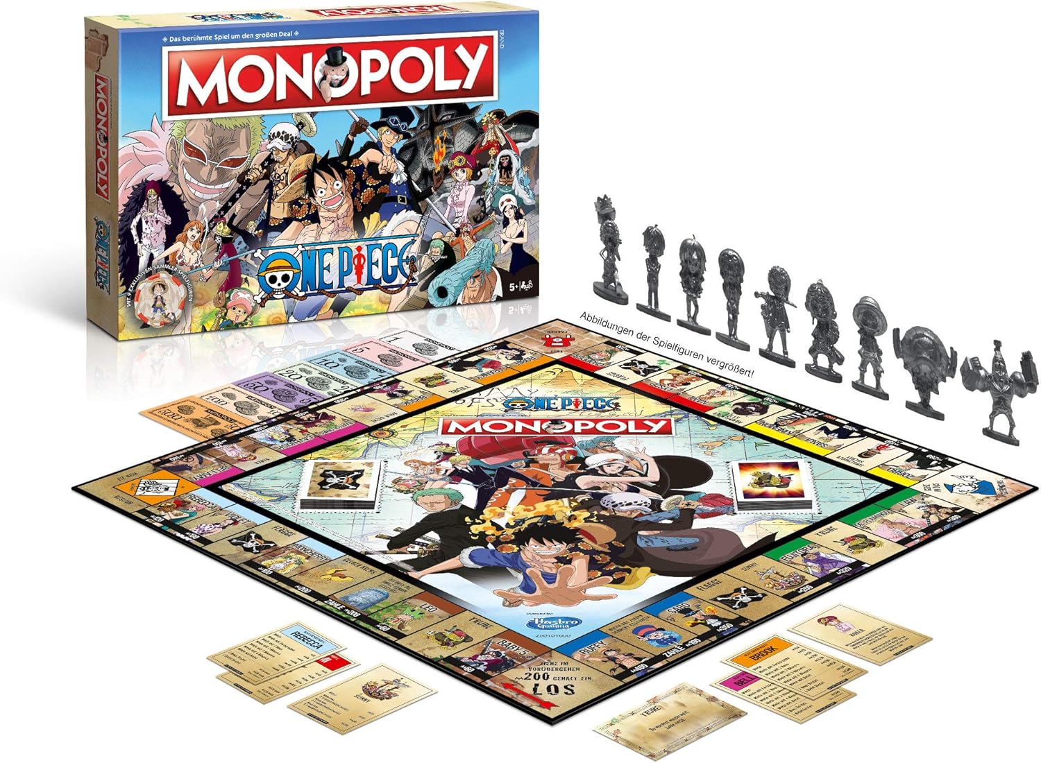 Winning Moves Monopoly One Piece Edition - Monopoly Spiel für Fans - Familienspiele Strategie Brettspiele One Piece - 2+ Spieler ab 12+ Jahren - Deutsch