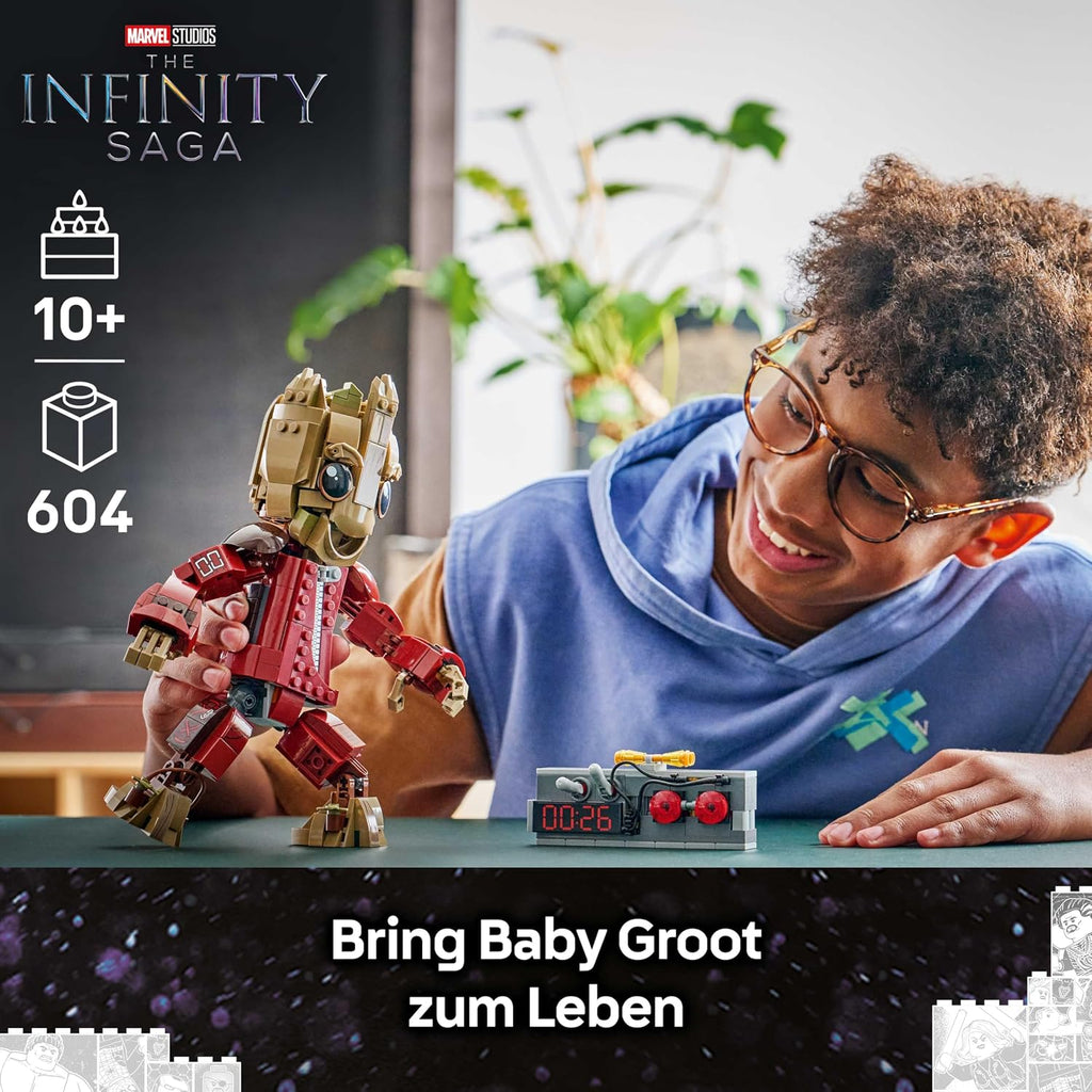 LEGO | Groot im Ravager-Outfit - Superhelden Spielzeug mit baubarer Figur für Rollenspiele - Kinder Konstruktionsspielzeug - Kreatives Geschenk für Jungen ab 10 Jahren, Mädchen und Filmfans - 76341