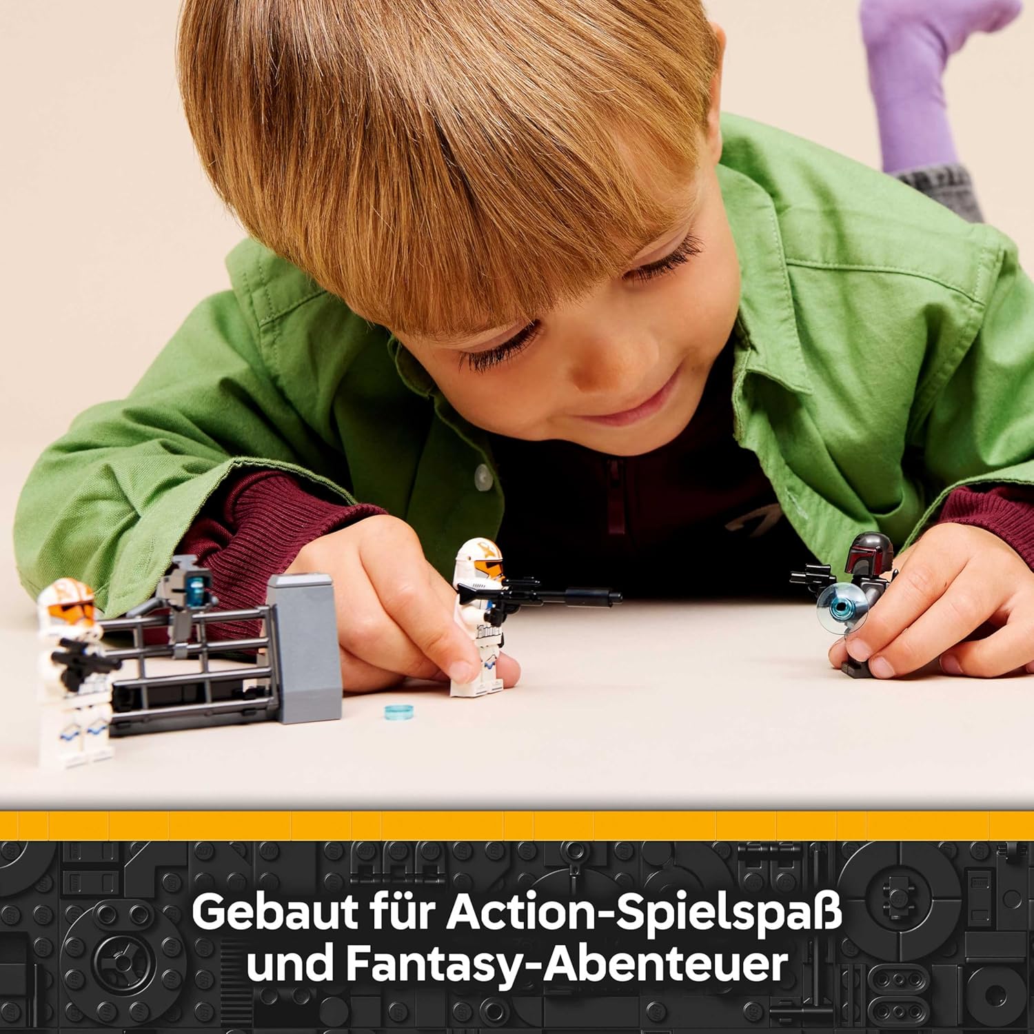 LEGO Star Wars 75449 Belagerung von Mandalore Battle Pack - Action-Spielzeug mit 2 Mandalorianer- & 2 Klontruppler-Minifiguren sowie Speederbike & Blastern - Geschenk für Kinder ab 6 Jahren & Fans