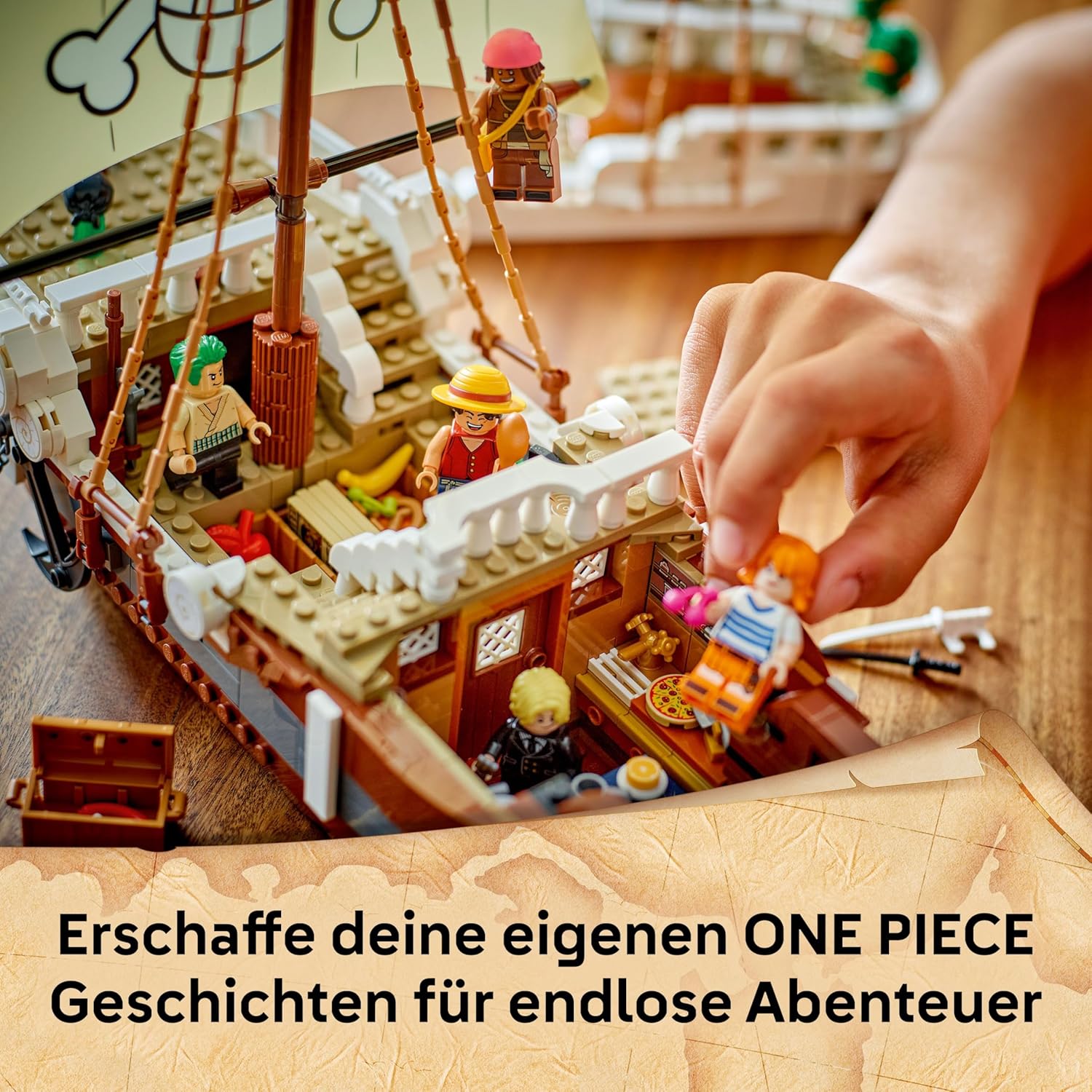 LEGO ONE PIECE - The Pirate Ship Flying Lamb (Going Merry) - Playset with 5 Minifigures - incl. Luffy, Zoro & Nami - Building Toy - Gift for Boys, Girls & Fans from 10 Years - 75639