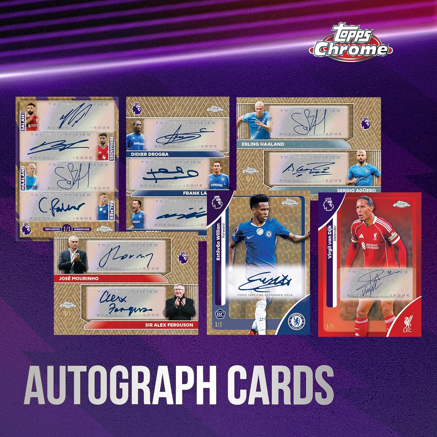 2026 Topps Chrom-Premier-Liga-Fußball, werksseitig versiegelt, Vorteilsbox