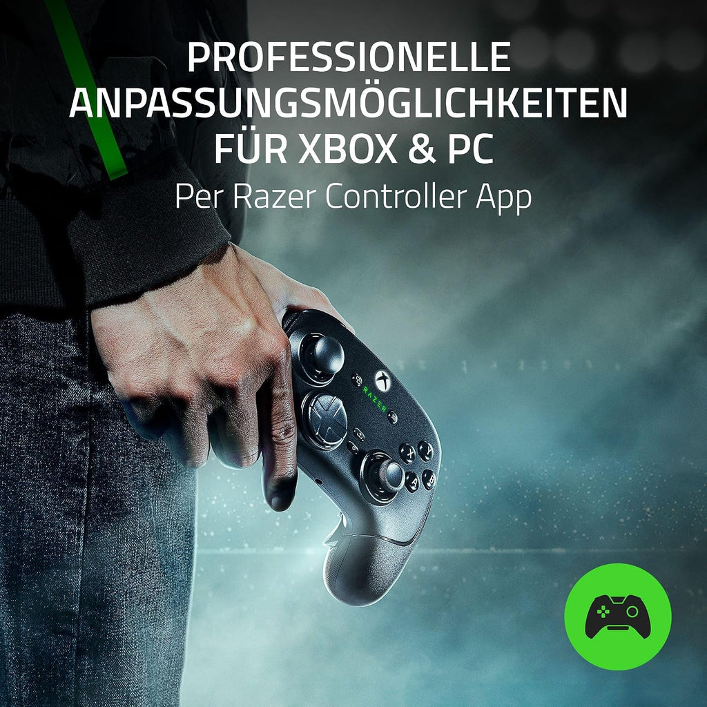 Razer Wolverine V3 Pro - Kabelloser Esports Controller für Xbox & PC (HyperSpeed Wireless, Mecha Tactile Action Buttons, Anti-Drift Hall Effect Analog Sticks, haptische Vibrationen) Schwarz