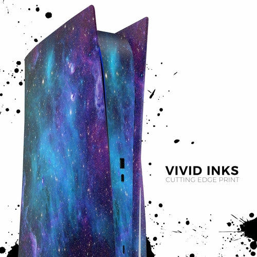 🎮 Azure Nebula Premium-Designfolie für Sony PlayStation 5