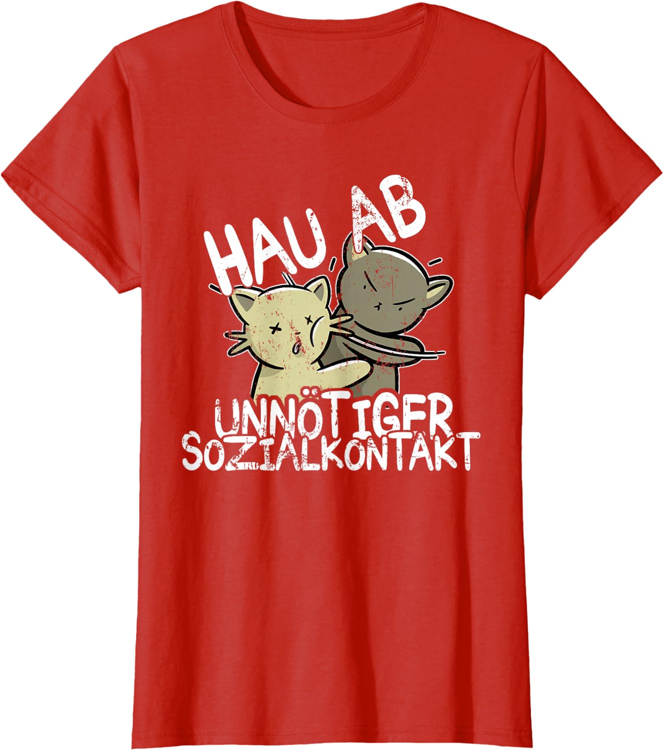 Hau Ab! Unnötiger Sozialkontakt BAKA Anime Style Geschenk T-Shirt