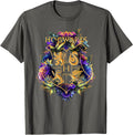 Harry Potter Hogwarts Multi-Colored Floral Crest T-Shirt