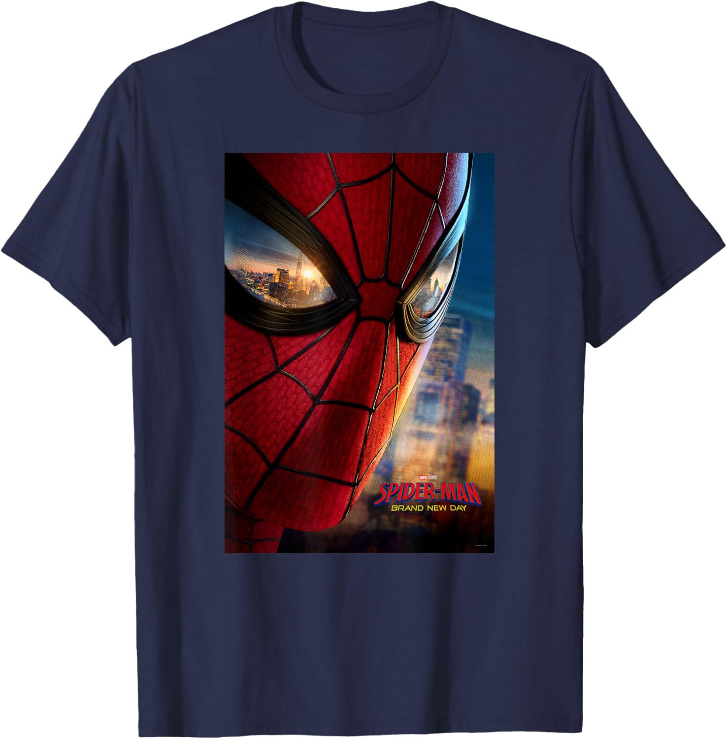Marvel Studios Spider-Man BND Movie 2026 Mask Eyes Poster T-Shirt