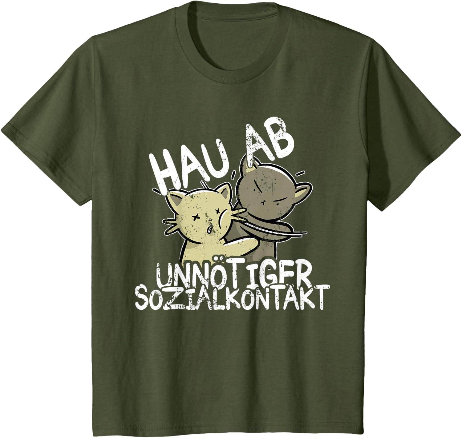 Hau Ab! Unnötiger Sozialkontakt BAKA Anime Style Geschenk T-Shirt