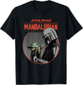 Star Wars The Mandalorian Mando and Grogu Retro Style T-Shirt