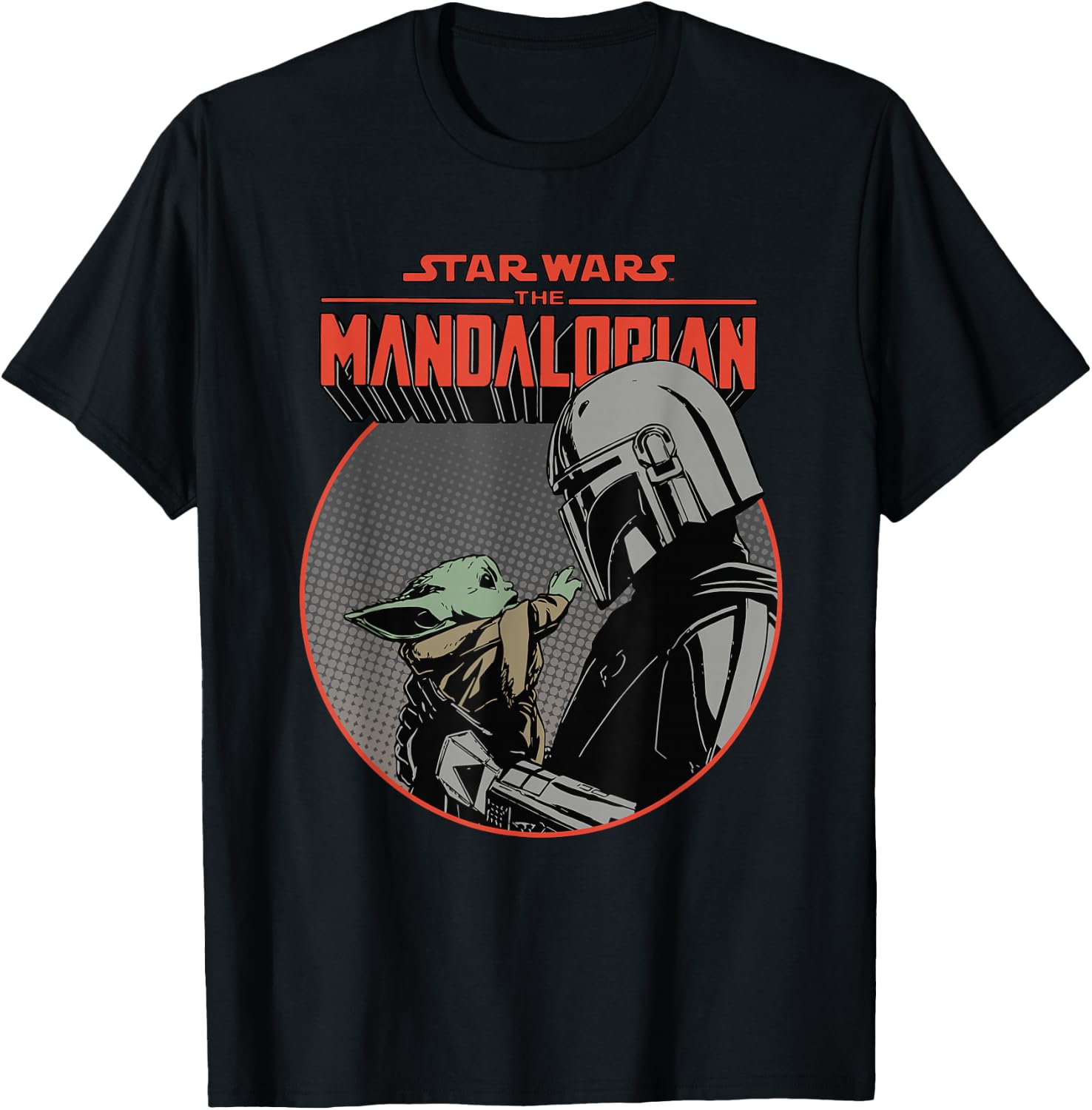 Star Wars The Mandalorian Mando and Grogu Retro Style T-Shirt