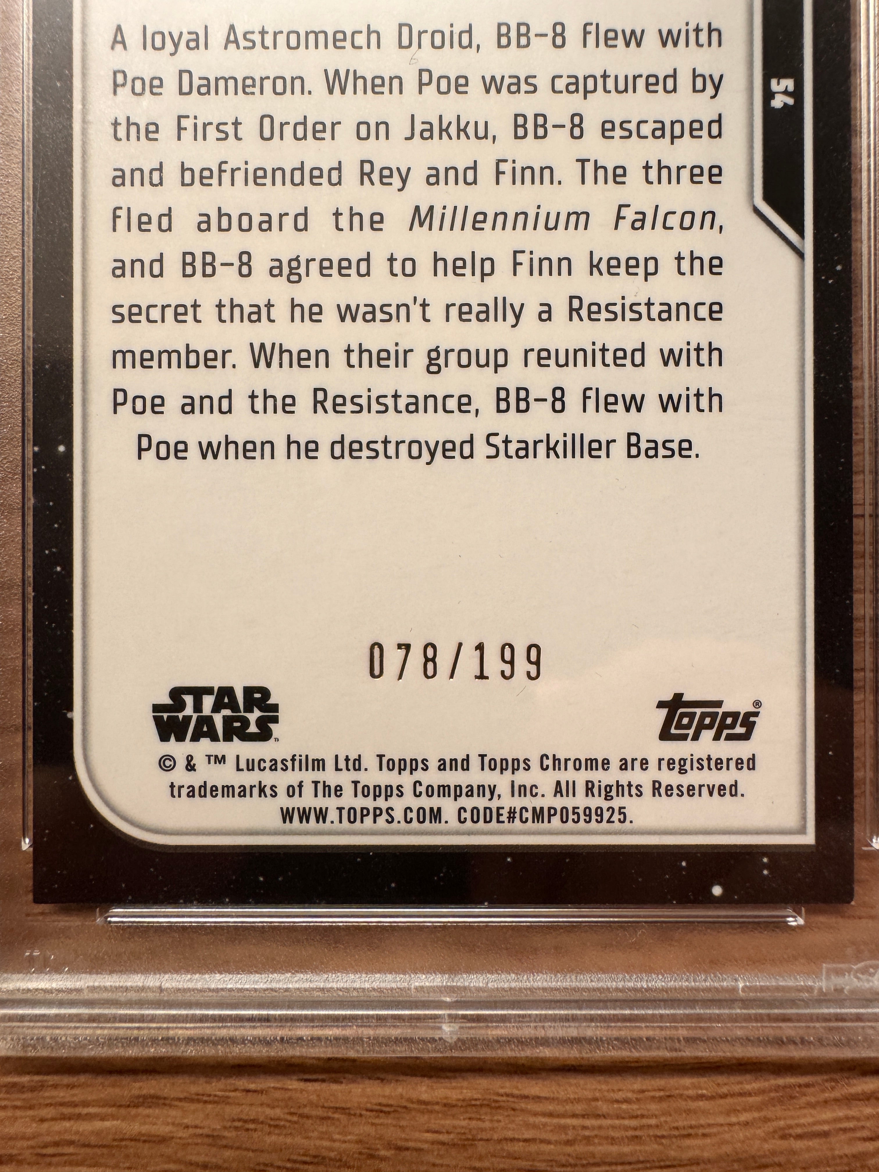 BB-8 – Aqua Refractor #54 (PSA 9 Mint) | 2023 Topps Chrome Star Wars | Limitiert auf 199 Exemplare