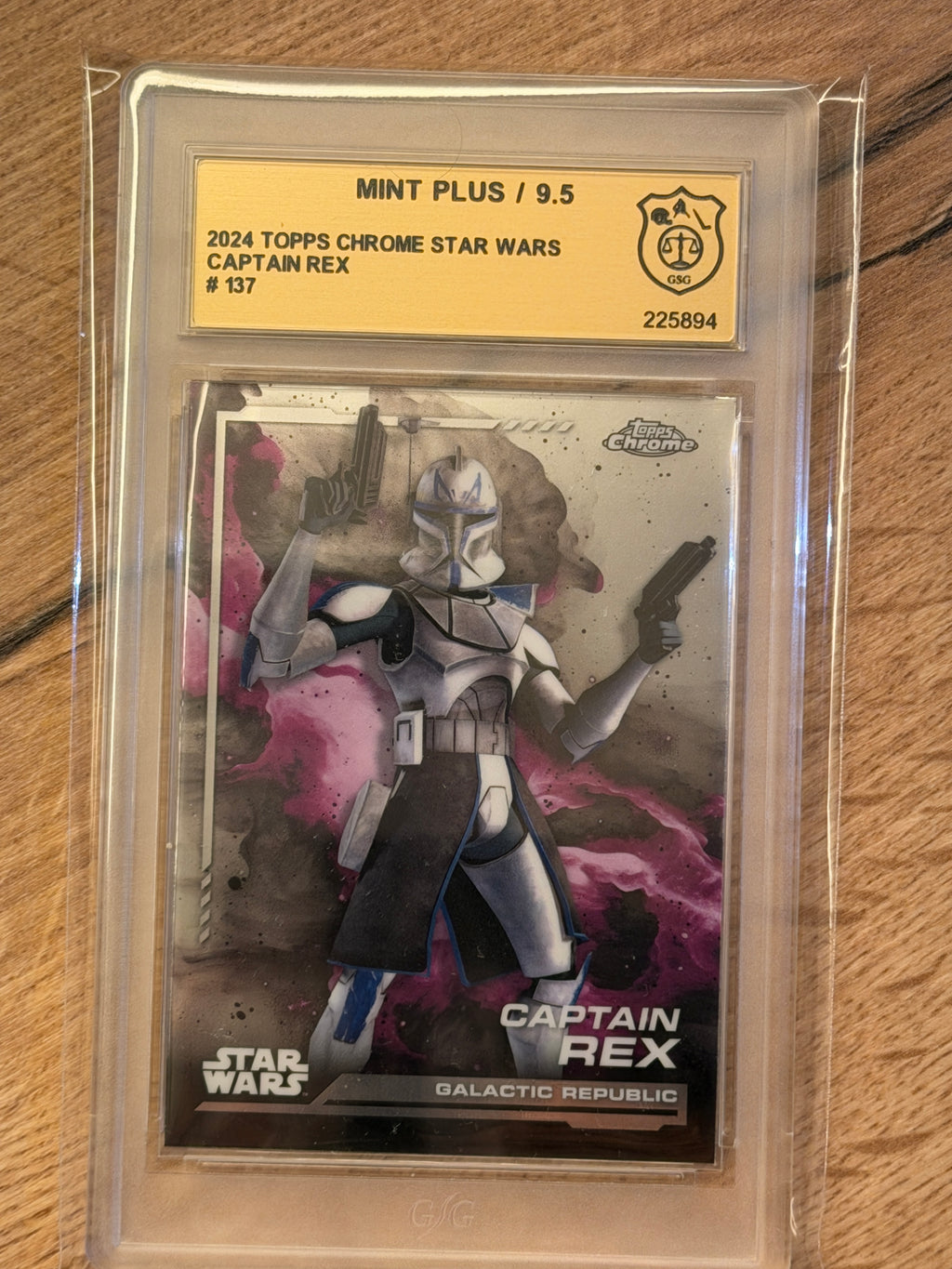 2024 Topps Chrome Star Wars – Captain Rex #137 (GSG 9.5 Mint Plus)