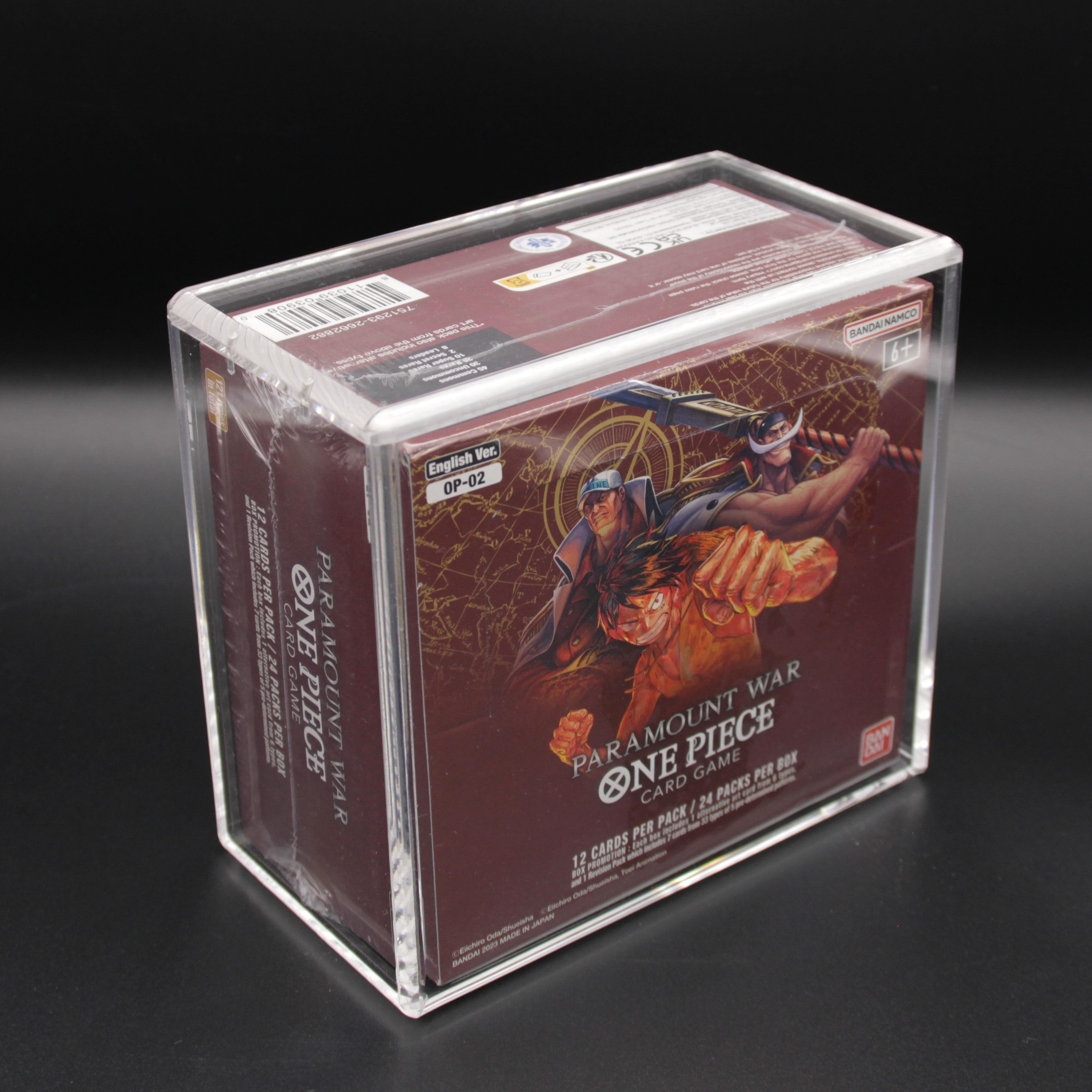 Premium Acrylcase für One Piece 01 FIRST PRINT & 02 FIRST PRINT Booster Box Englisch